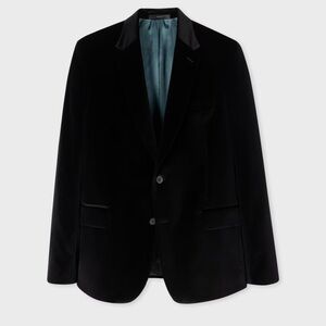 Paul Smith The SoHo Velvet Black Blazer Size 50A
